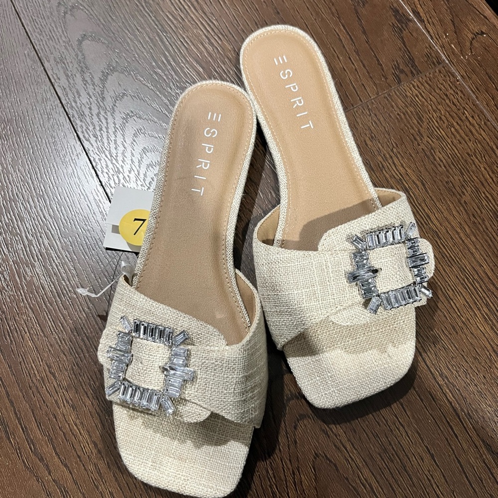 Esprit Women's Cream Slide Sandals